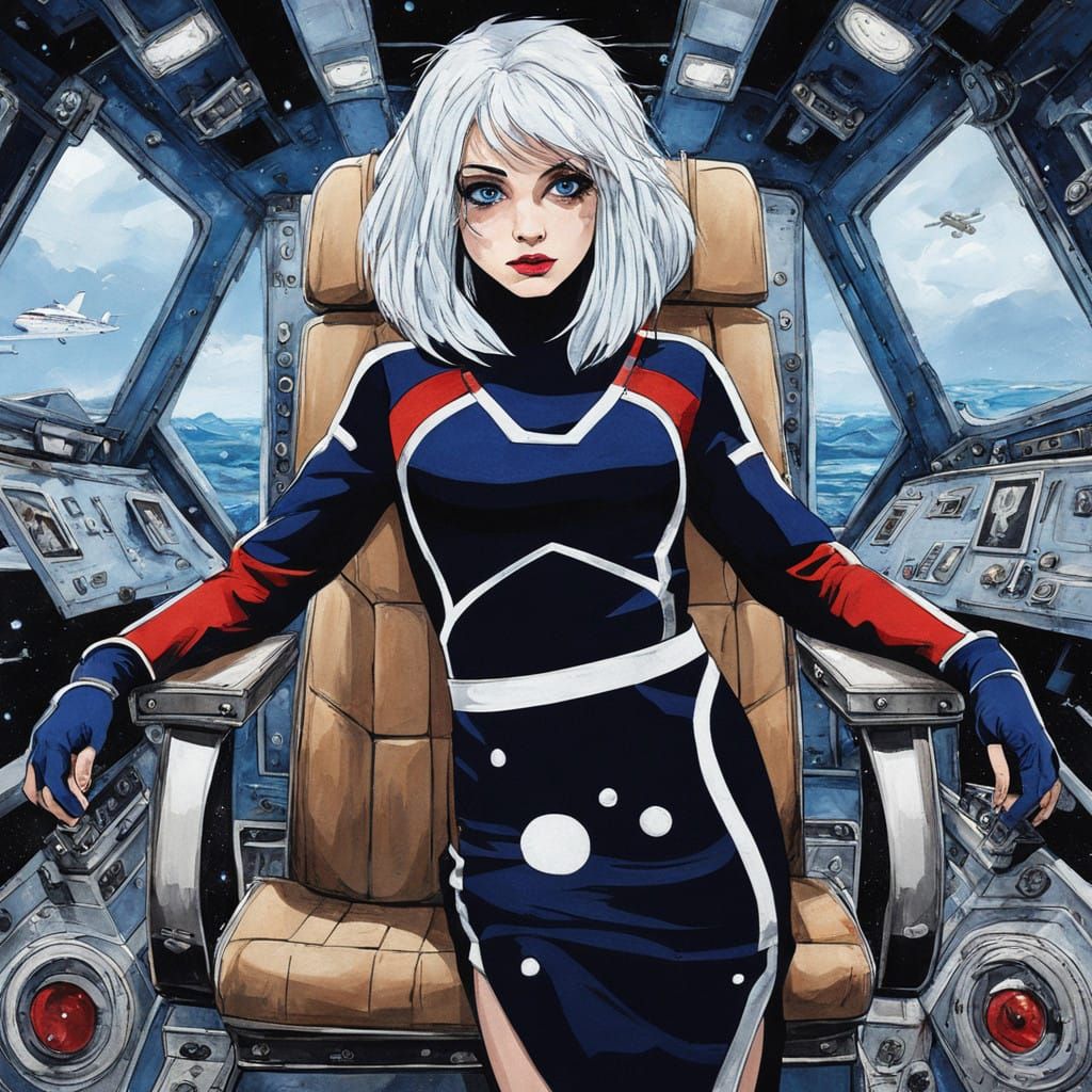 Mysterious Blue Space Dancer Underwater