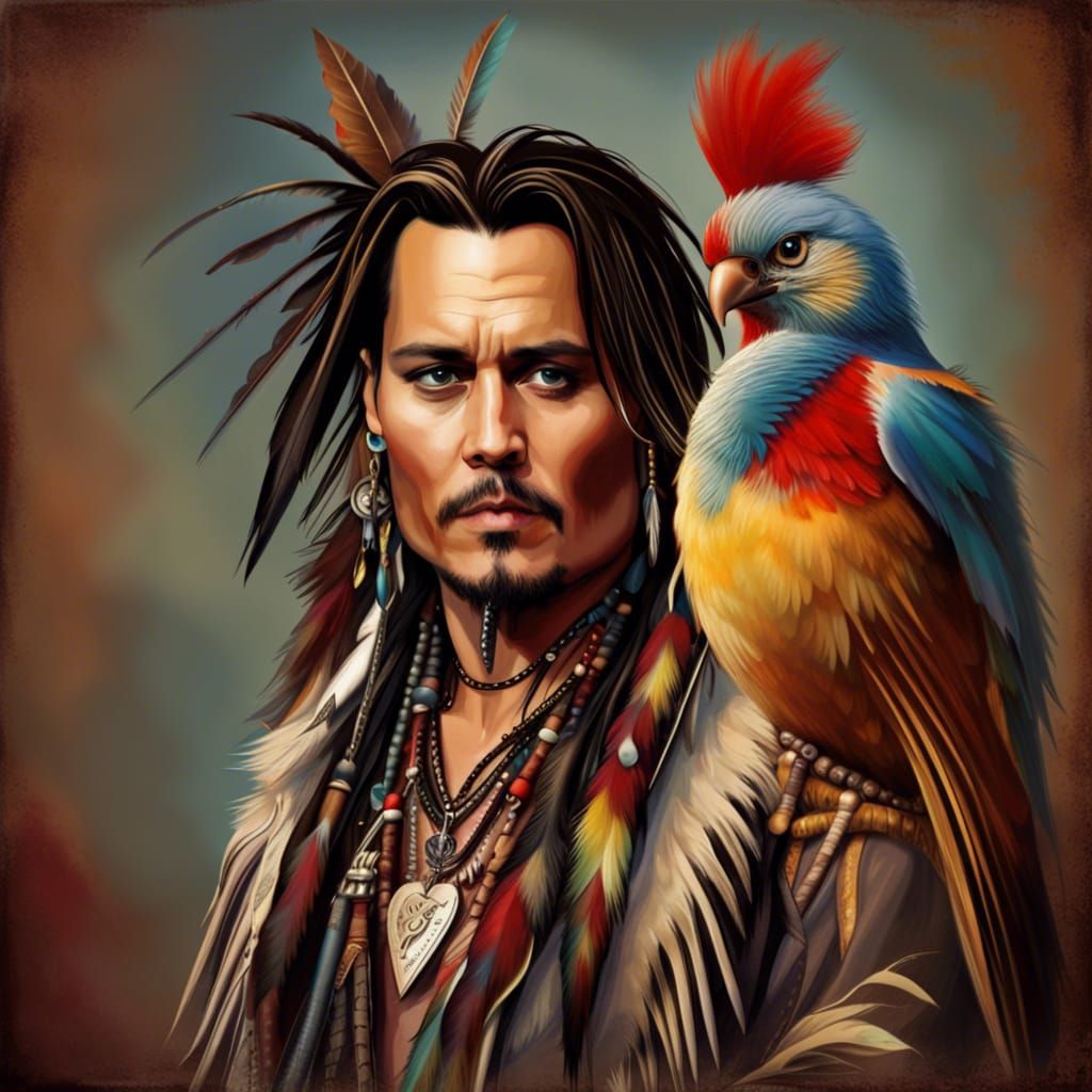 Love Bird Heart in Native Style