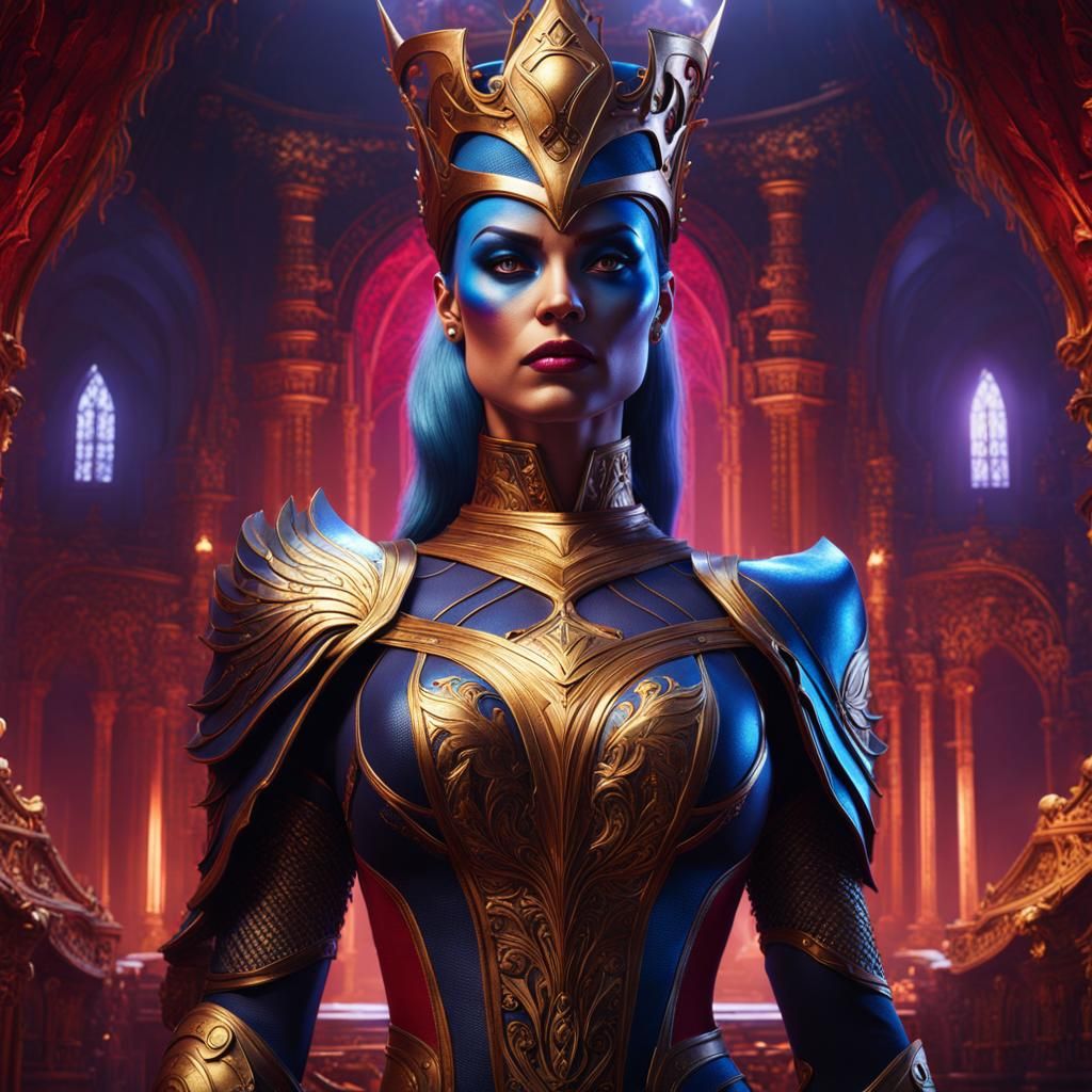 Killer Queen Mystique: Detailed Matte Painting