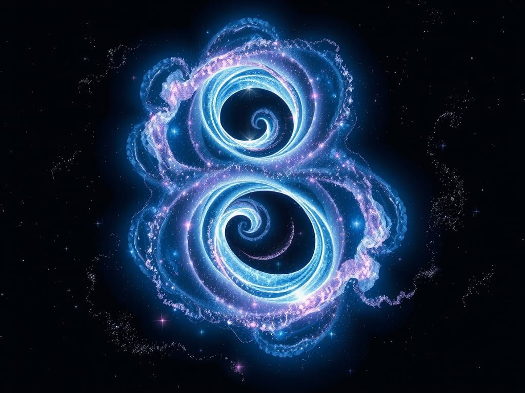 Celestial Eight in Swirling Galaxies