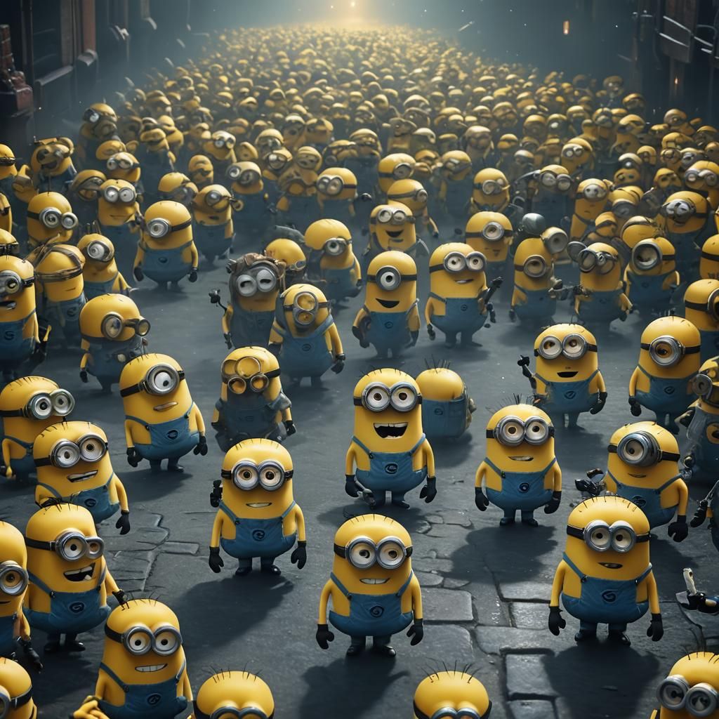 Hyper-Realistic Minions in Moody Atmosphere