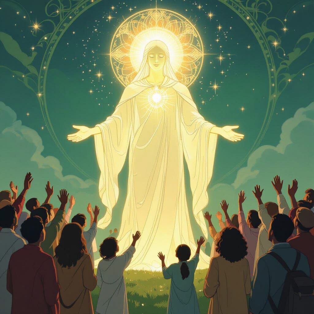 Ethereal Being Healing Earth's Trauma with Light and Kindnes...