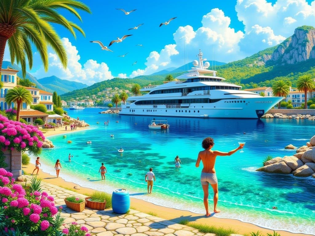 Mediterranean Coastal Scene