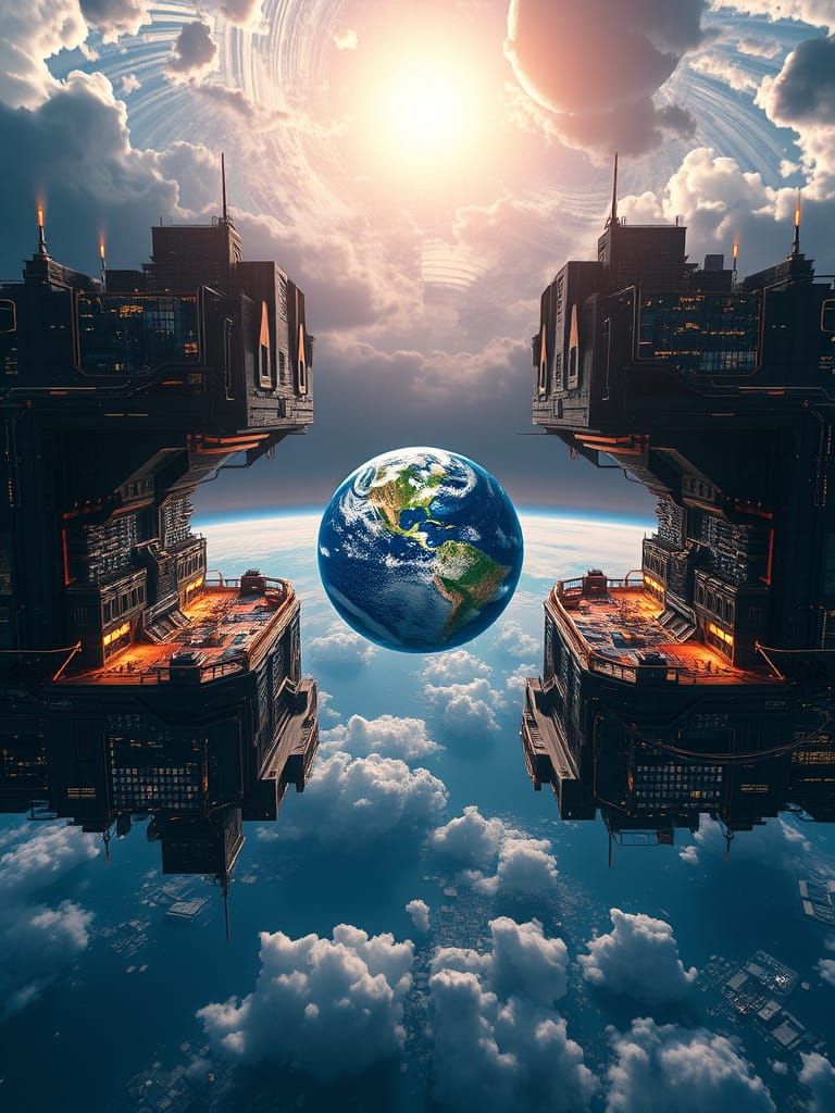 Surreal Cityscape Reveal: Parallel Universe in Majestic Inve...