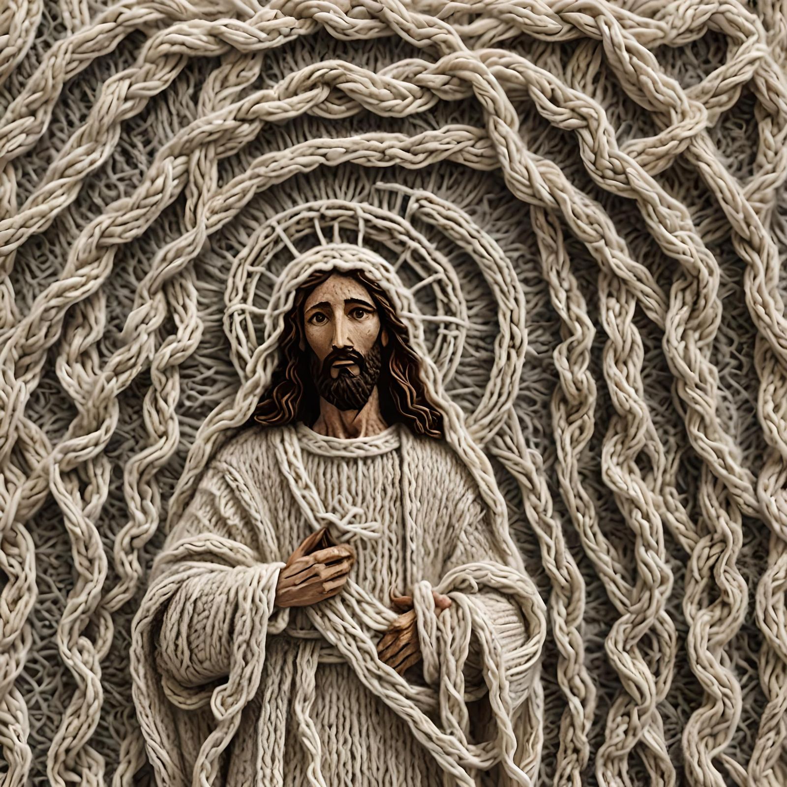 Knitted Yarn Jesus Christ