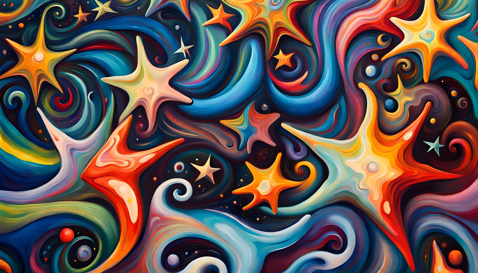 Cosmic Star Cluster Formation as Oil Painting