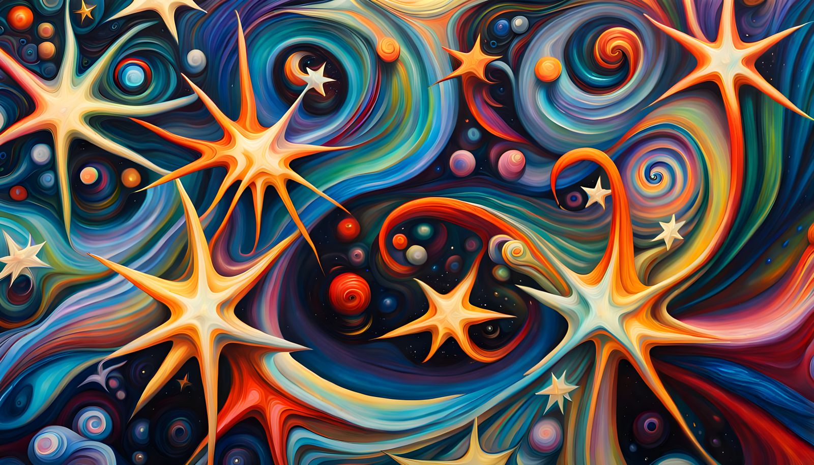 Cosmic Star Cluster Formation as Abstract Oil Painting