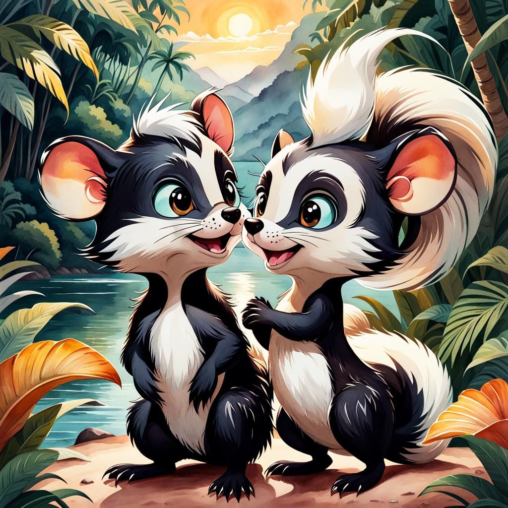 Skunks in Love: Anime Tropical Romance