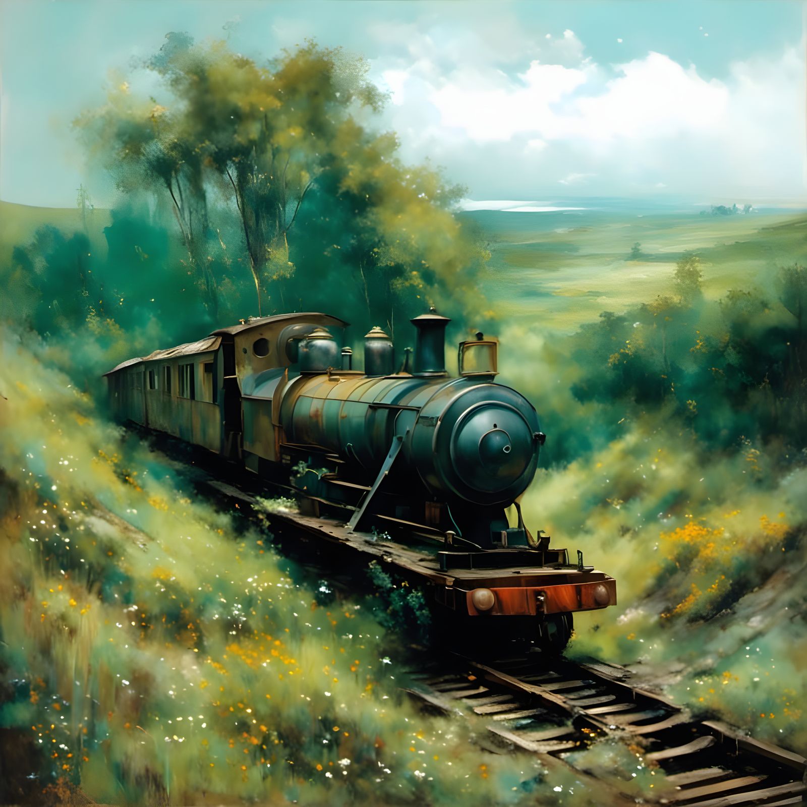 Surreal Abandoned Railway Transformed by Nature's Hand