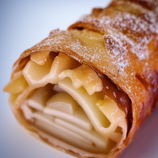 Delicious Apple Strudel in Natural Light
