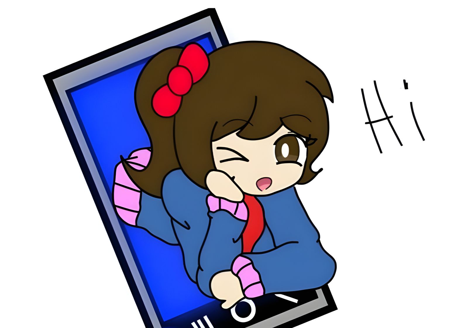 Friendly Character Waving Hello