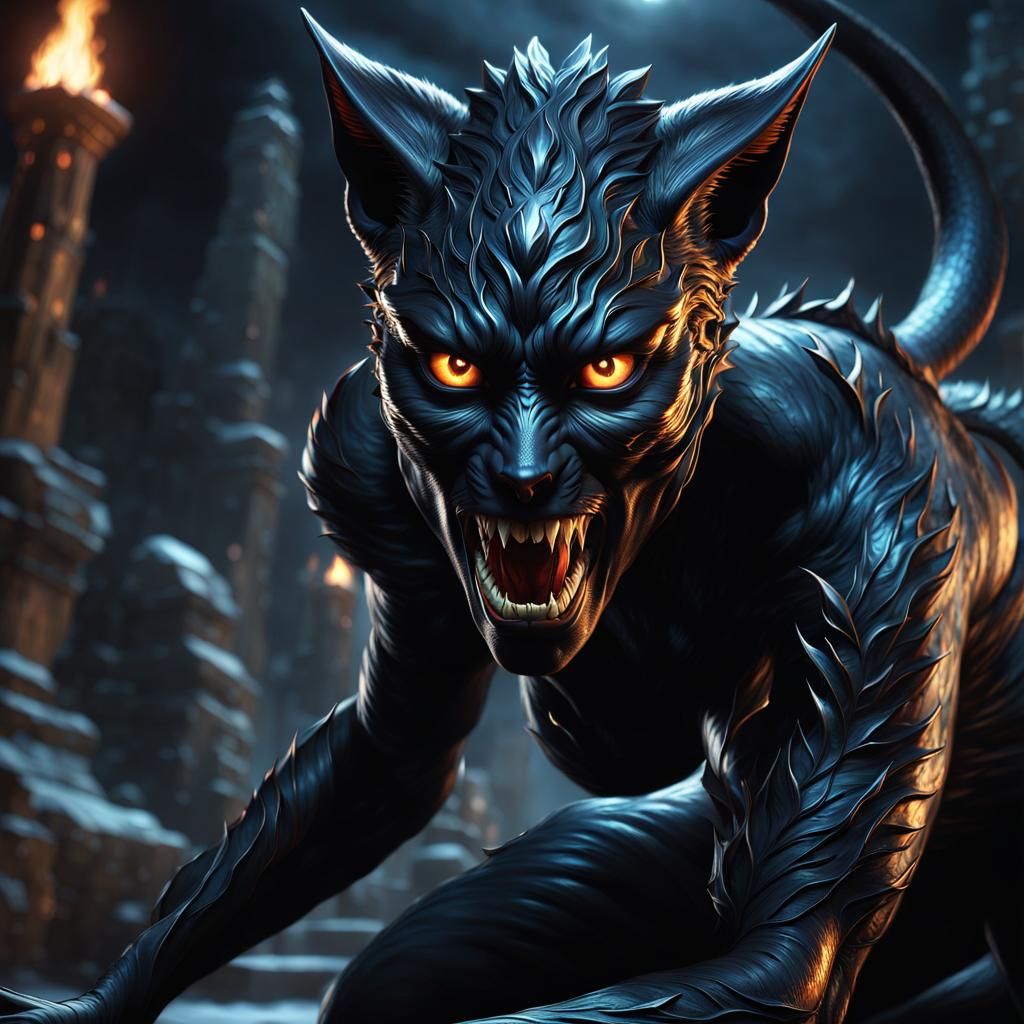 WereCat in Two-Legged Form