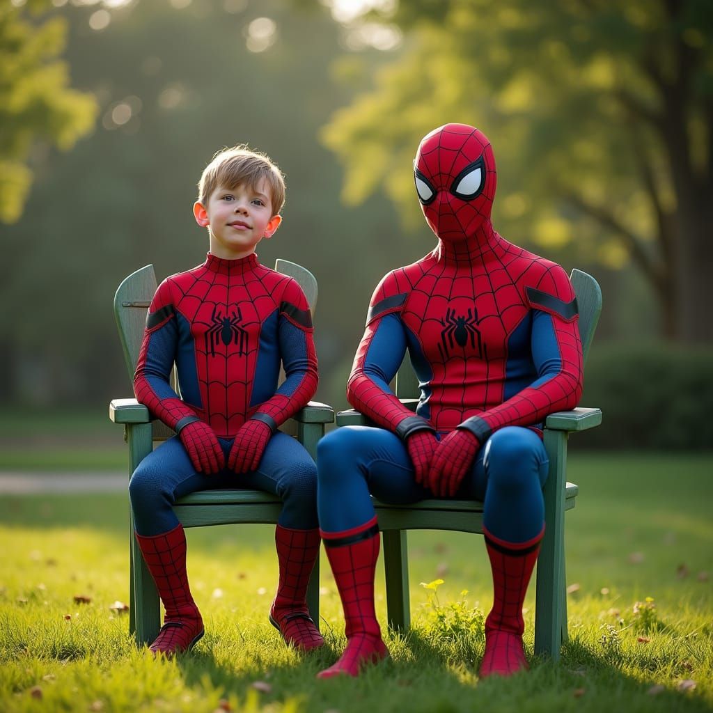 Young Boy Meets Real Spider-Man in Stunning 8K Park Scene