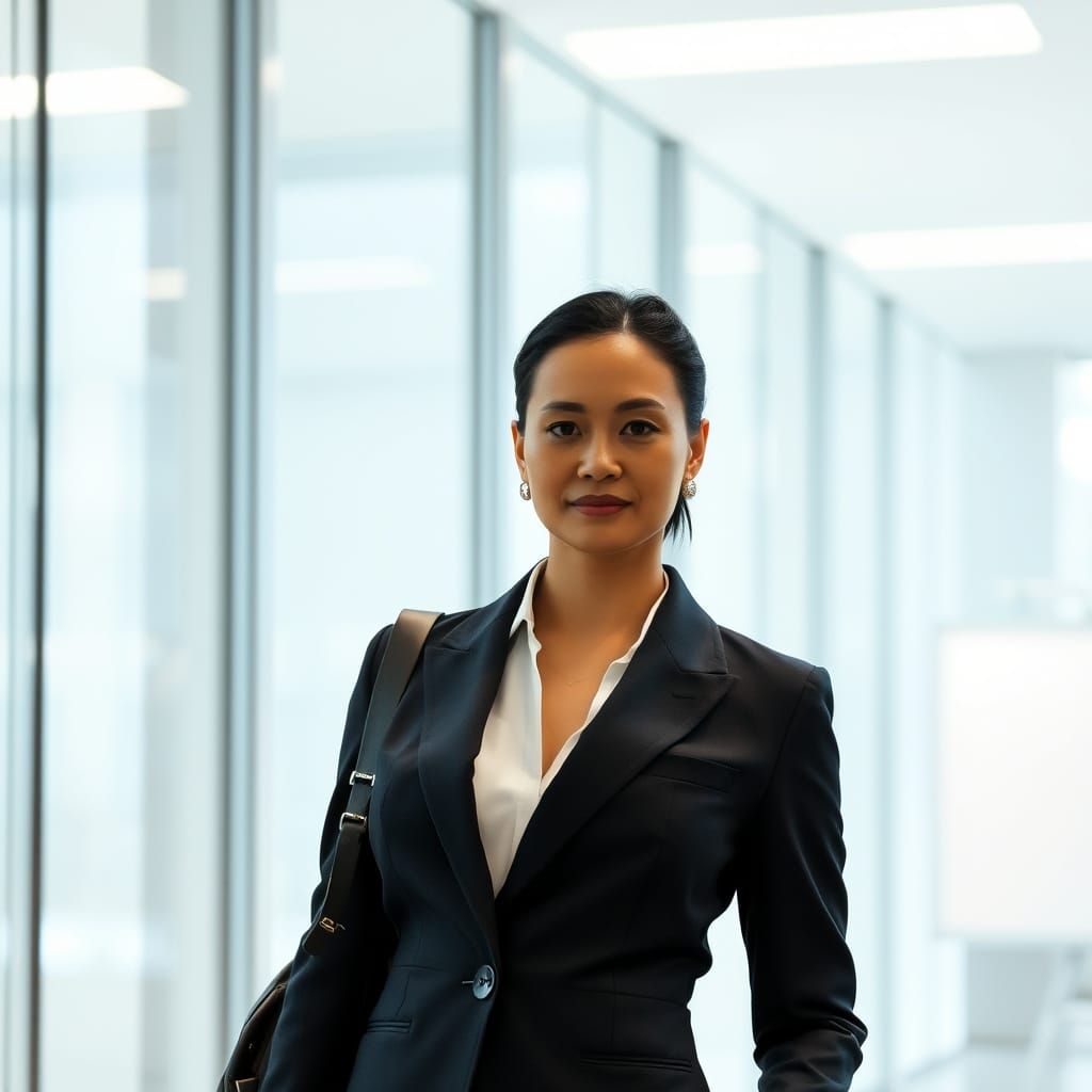Office Worker in Sleek Business Attire