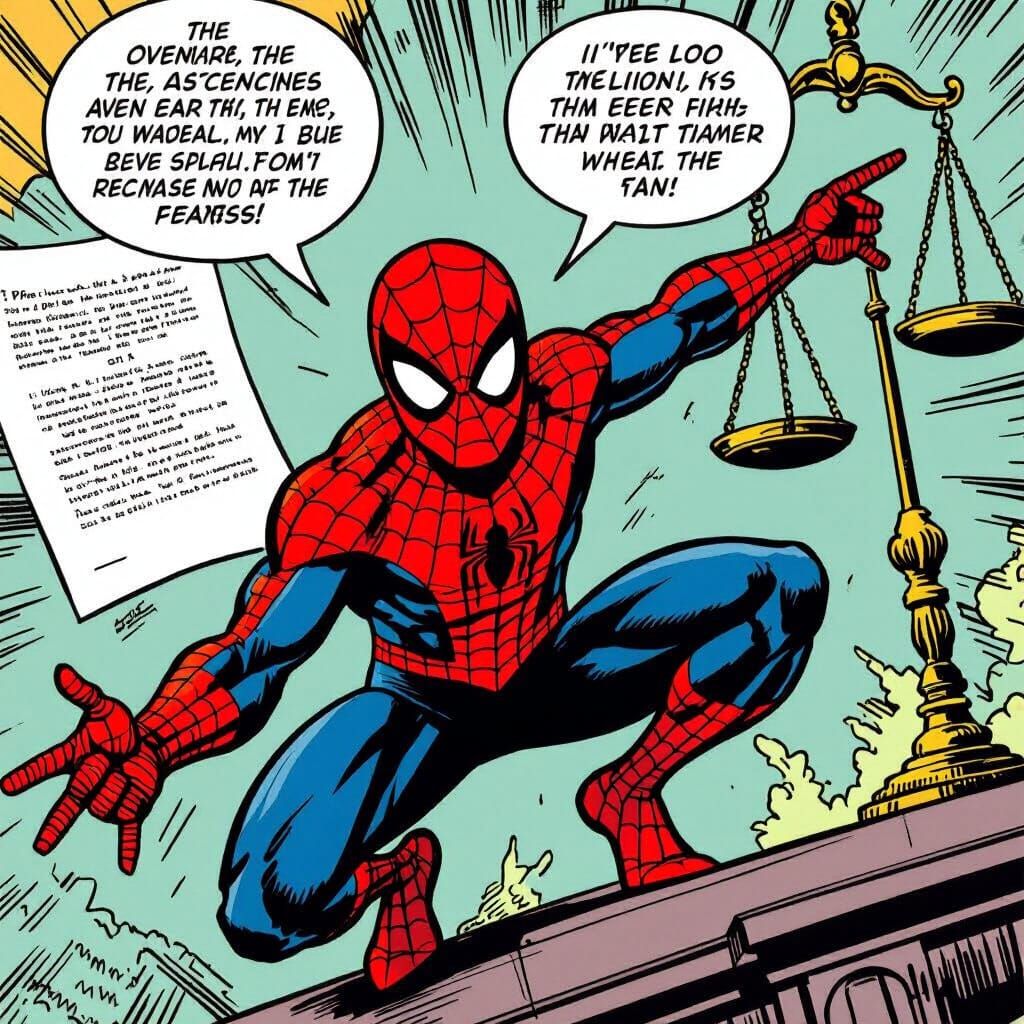 Spider-Man Explains 11th Amendment in Early Marvel Comic Sty...