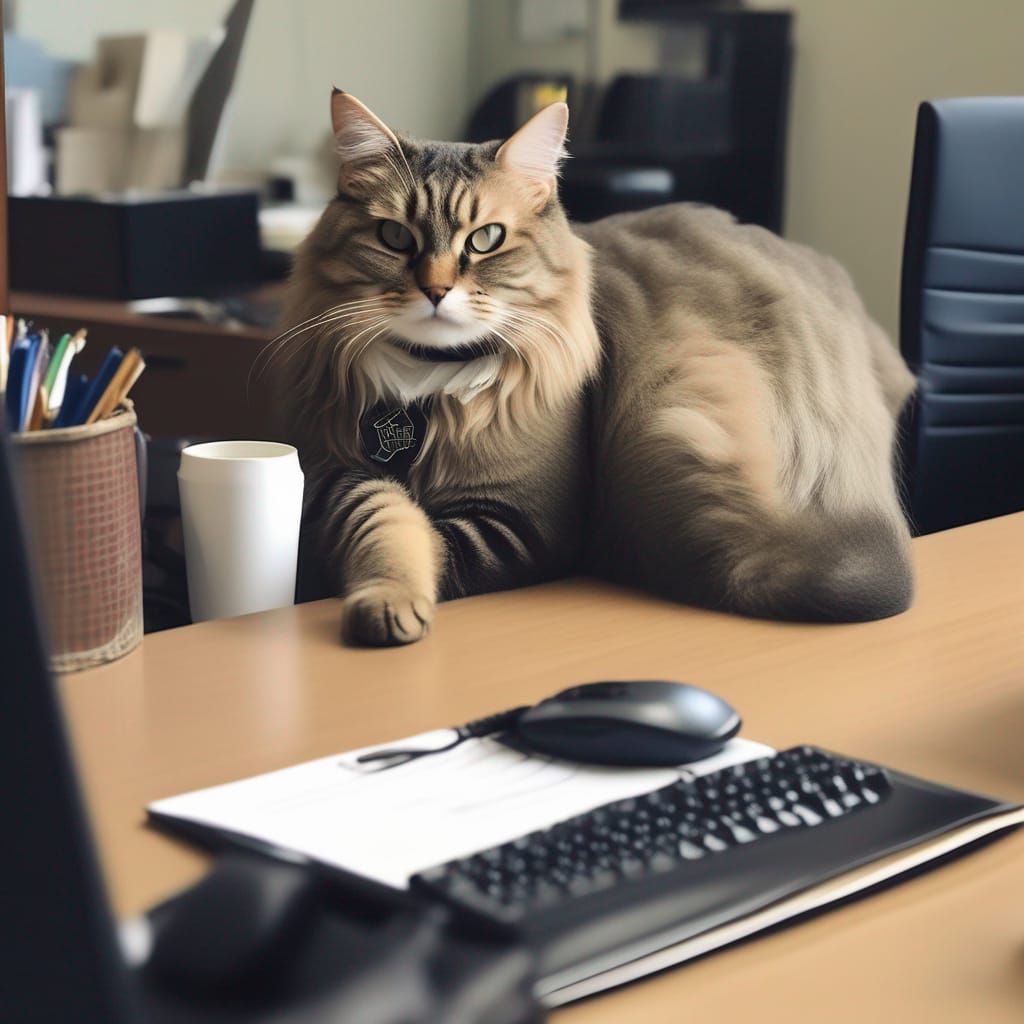 Cats Work as Secretaries for Dog Bosses