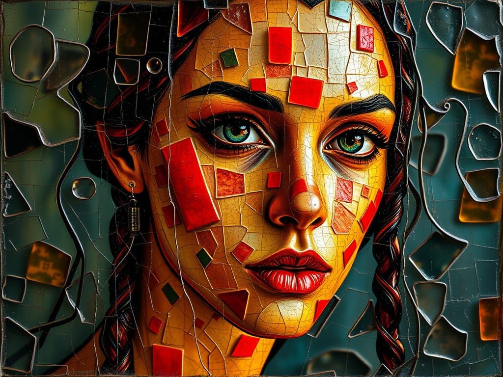 Crazed Glasspatchwork Hanging