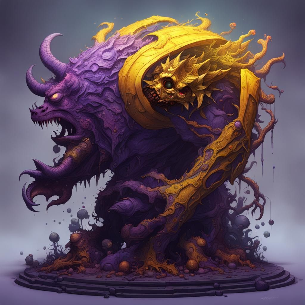 Monster Created From Lab Experiment in Dark Fantasy Style