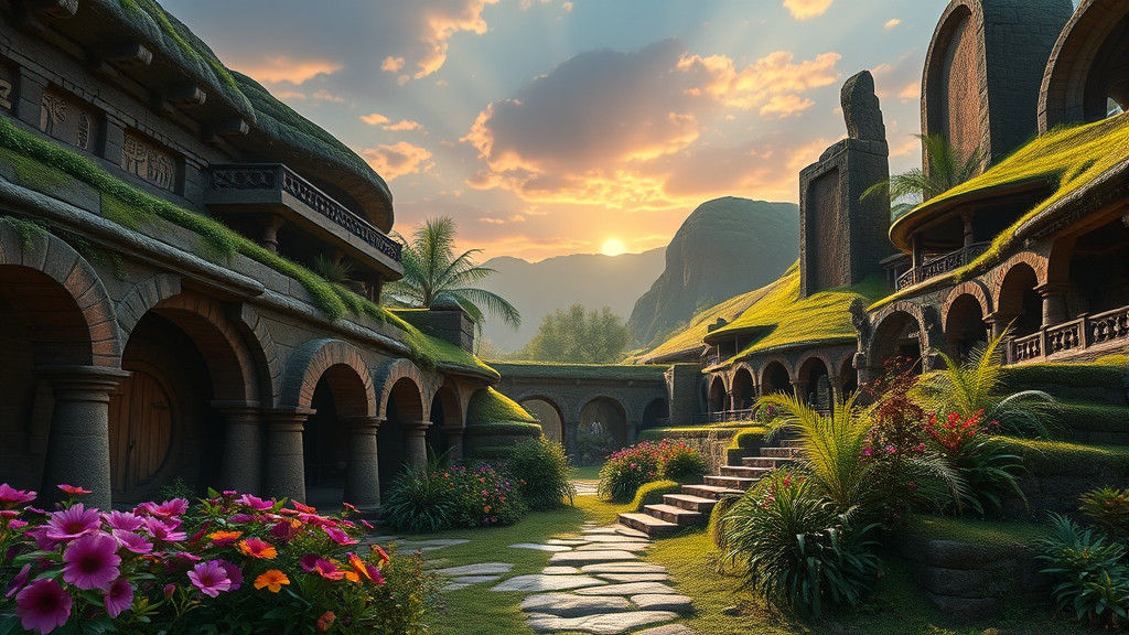 The Sun Sets at the Ancient City