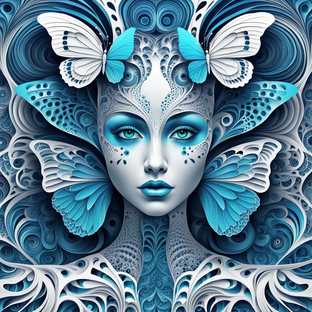 A butterfly Woman