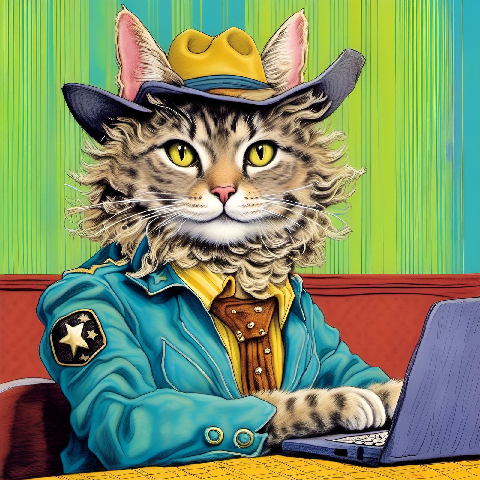 Sheriff cat @ work