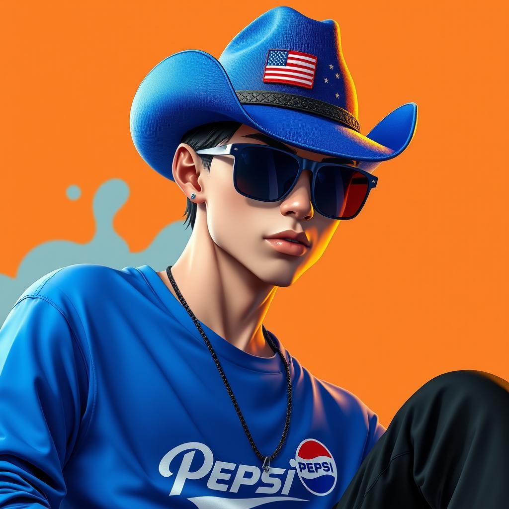 Emo Youth in Pepsi Gear, 3D Anime Art
