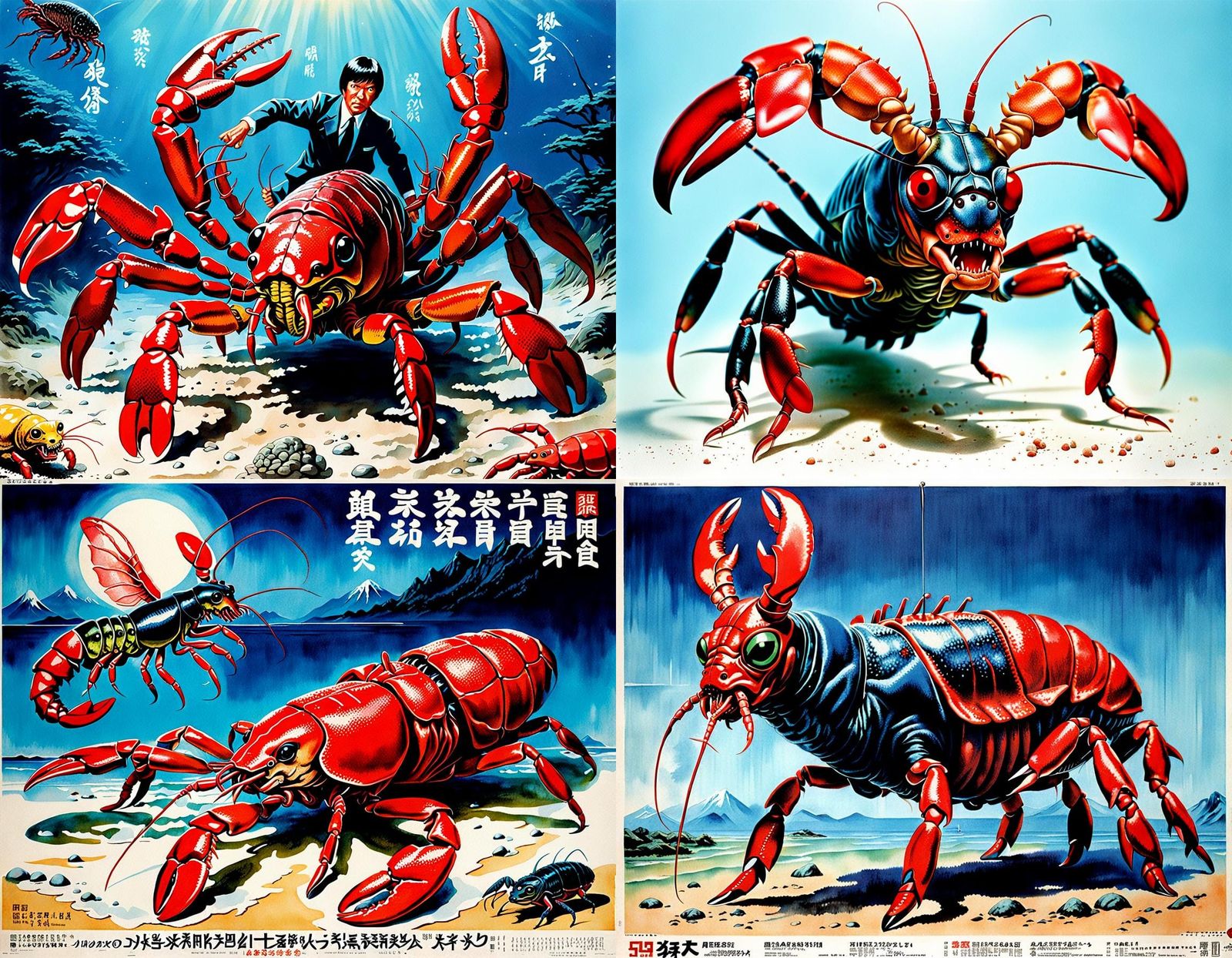 Bizarre Mutant Crustacean-Dog Hybrid: 1970s Movie Poster