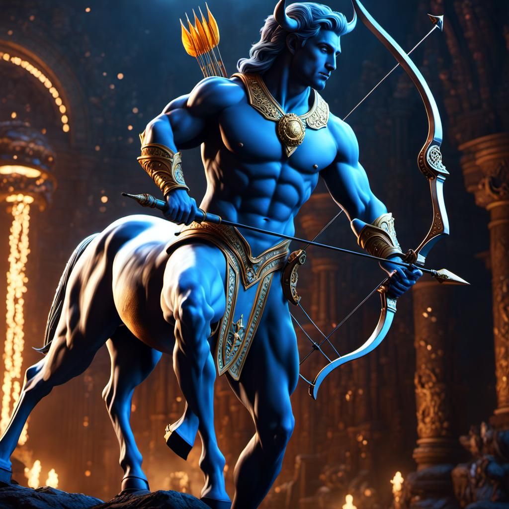 Sagittarius Centaur Archer: Fantasy Art Illustration