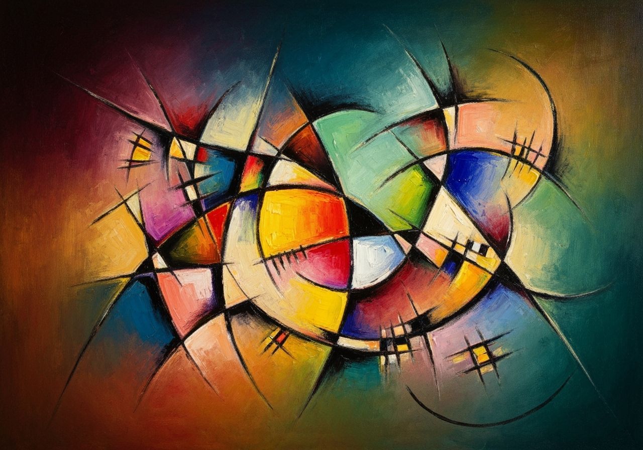 Abstract Masterpiece: Vibrant Color and Dynamic Composition