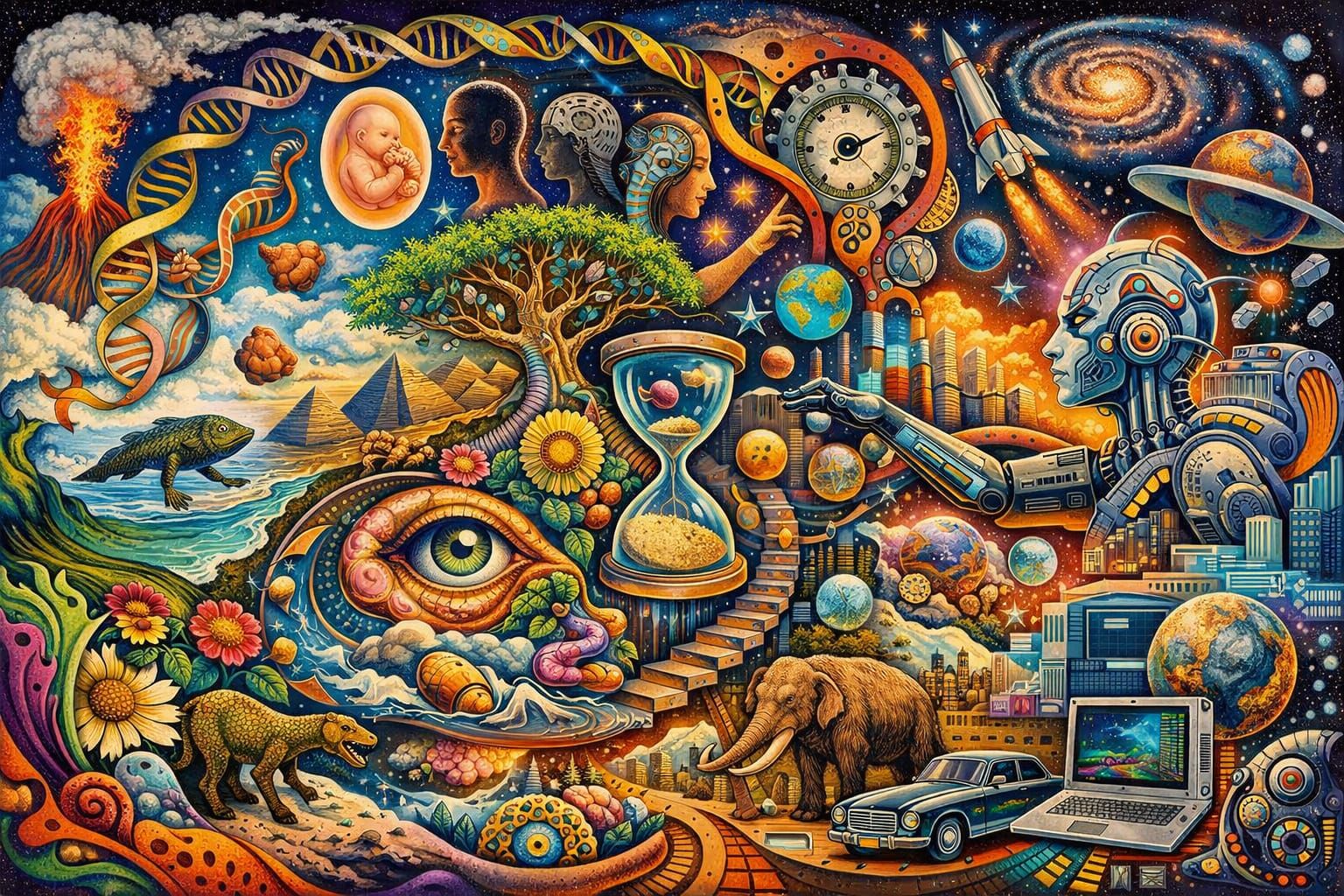 Surreal Organic Abstract Art in Pop and Psychedelic Styles