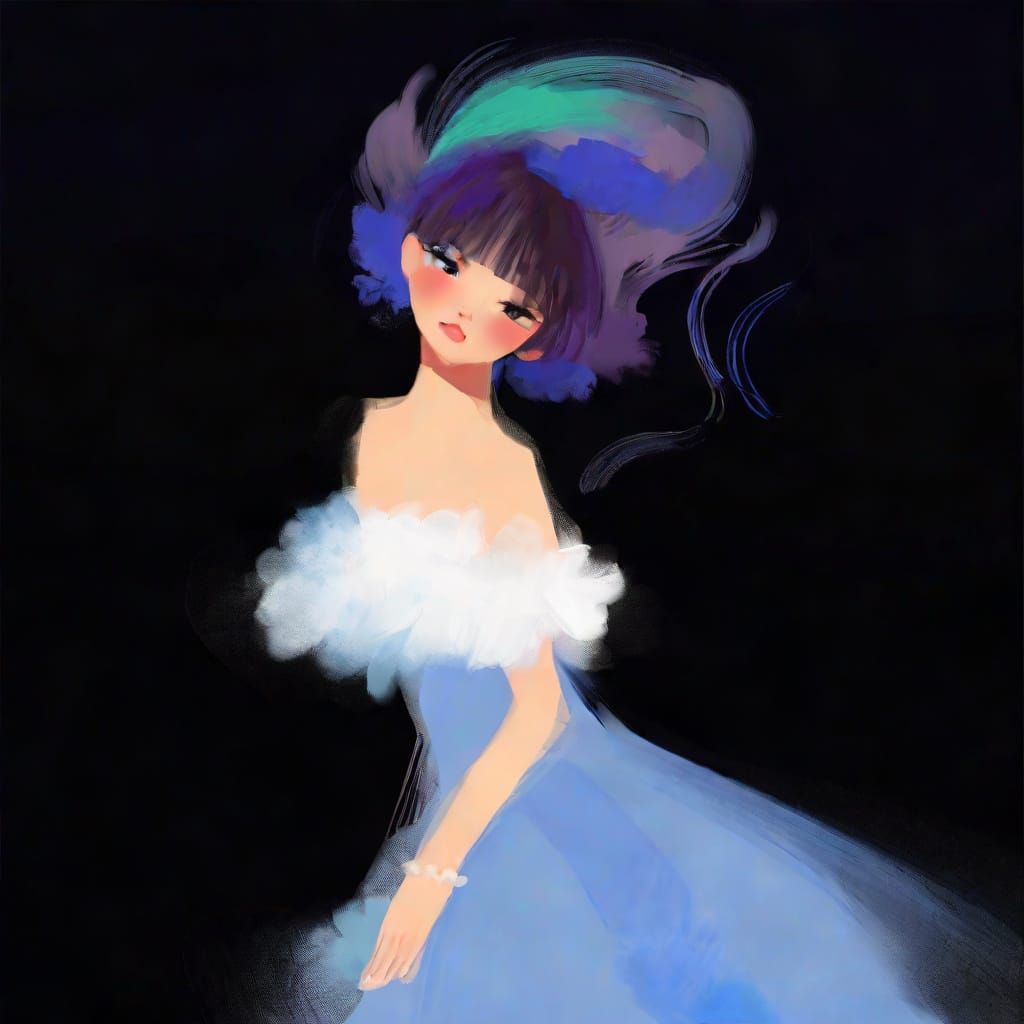 Anime-Style Digital Tab in Pastel Colors