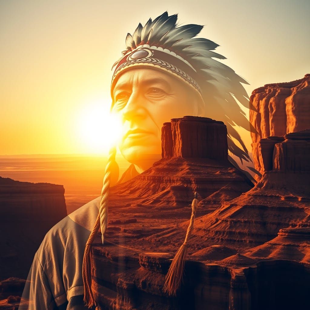 Ethereal Native American Spirit in Harmony with the Southwes...