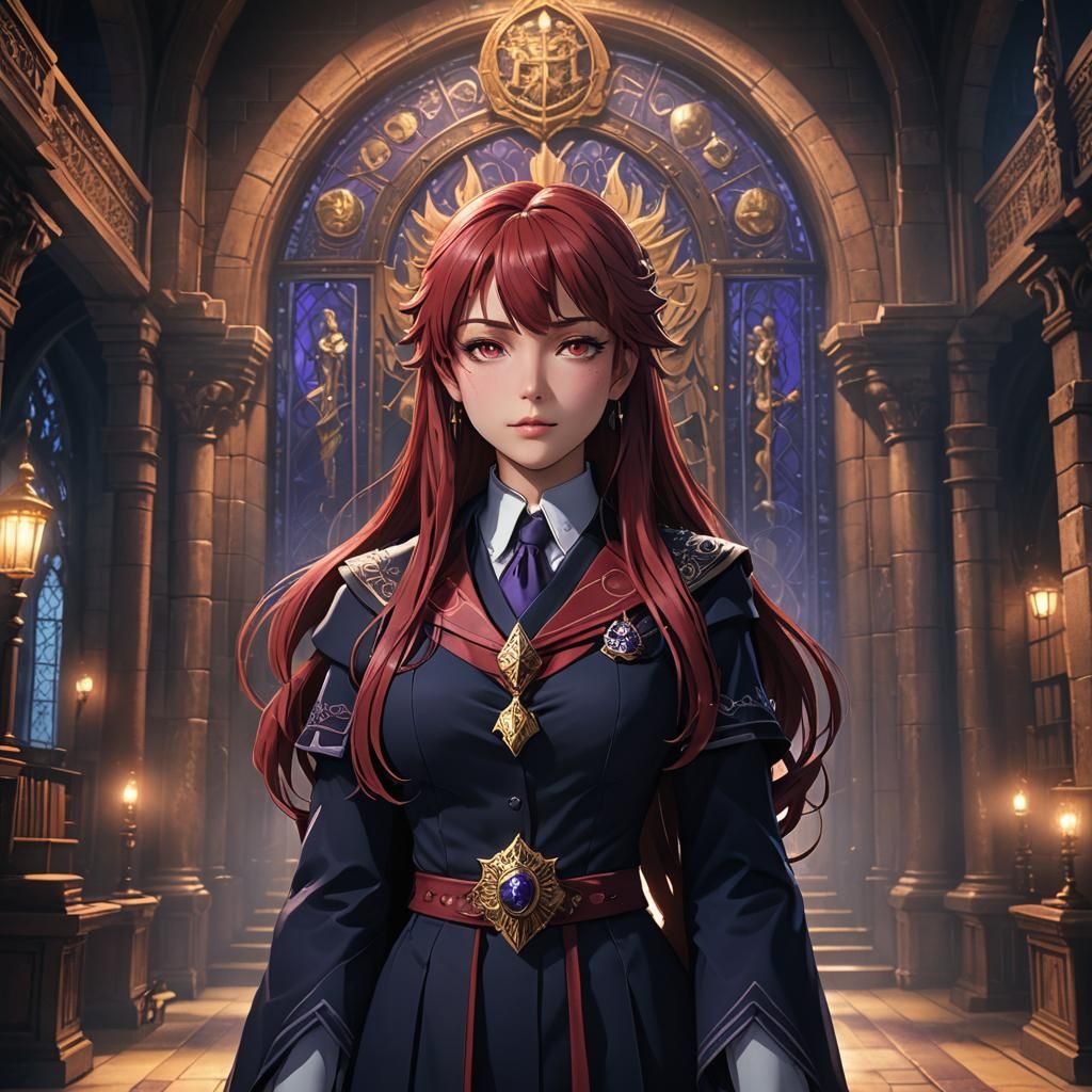 Rias Gremory as Headmaster: Fantasy Concept Art