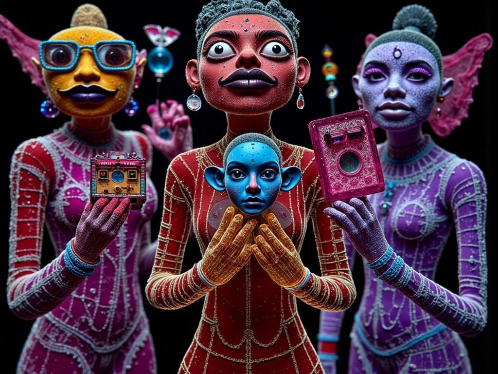 Neon Dreamscape with Ultra Alarm Clock in Black and Blue