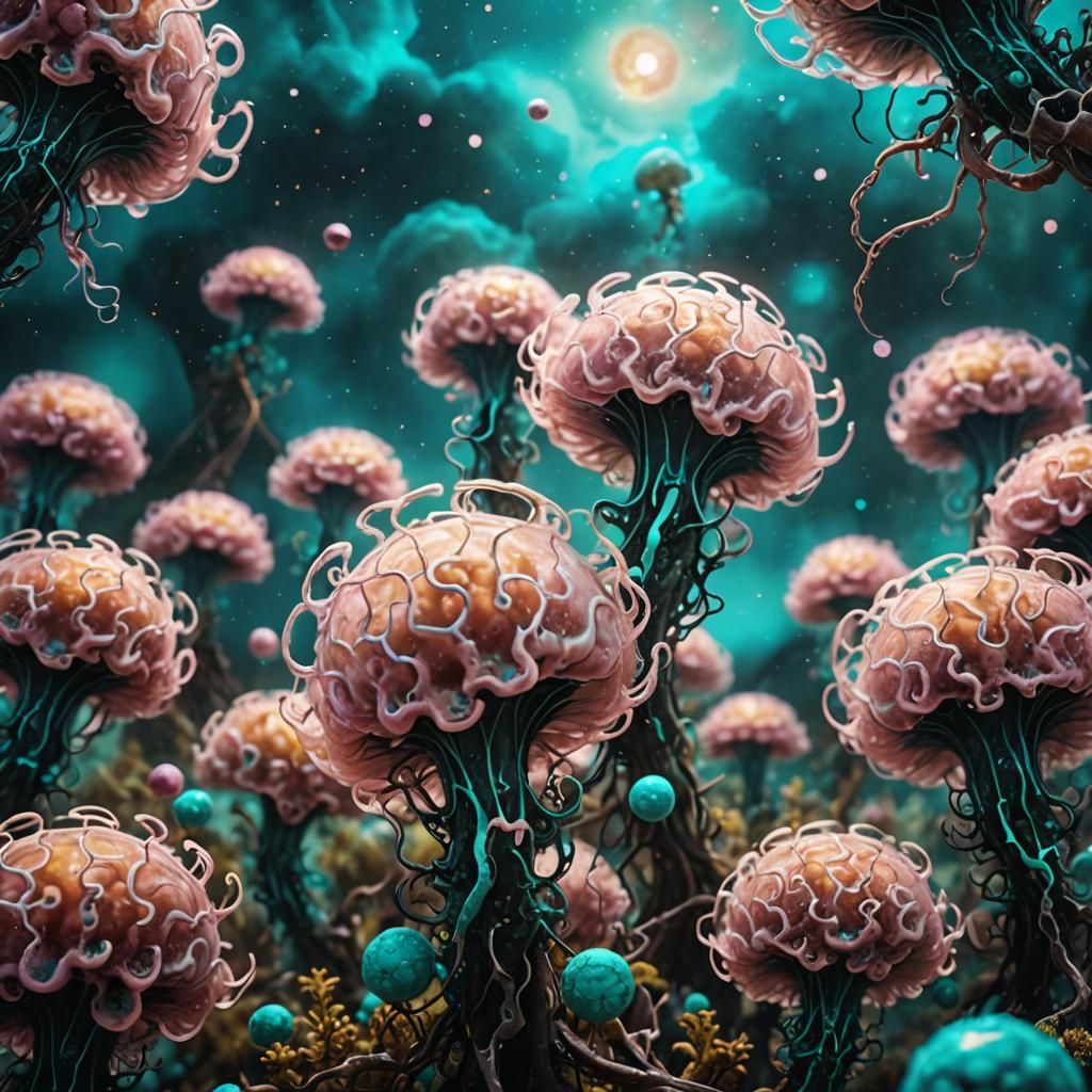 Surreal Biomechanics: Alien Growths in Abandoned Lab