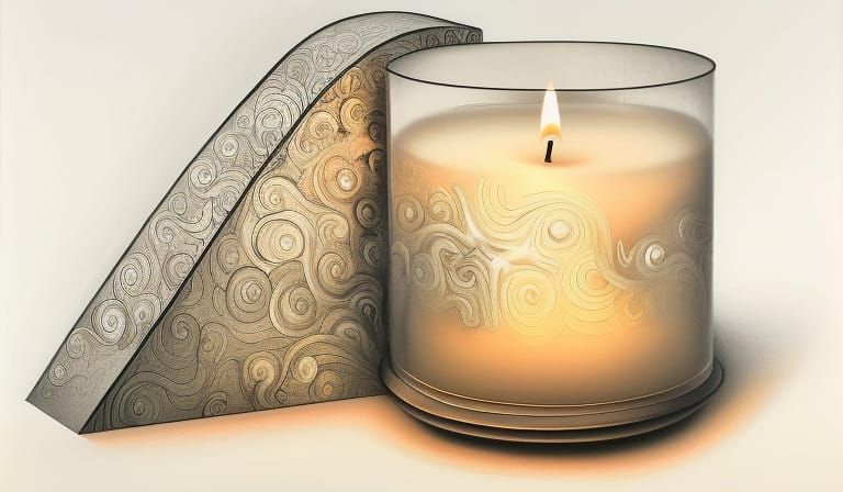 Reflective Candle on Stairs: Lowbrow Surrealism