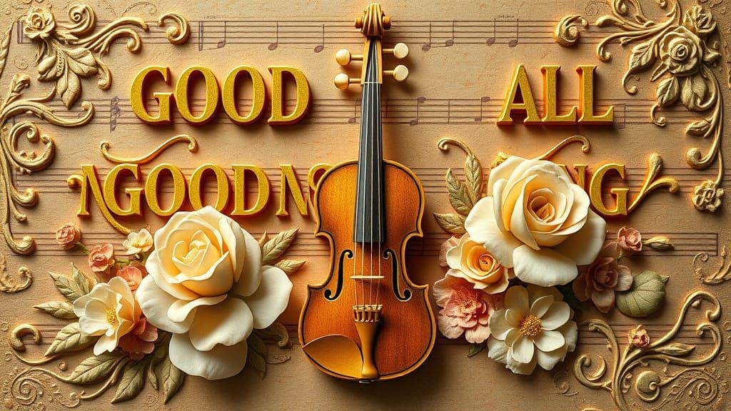 Golden Morning Card in Floral Emboss with Rich Textures