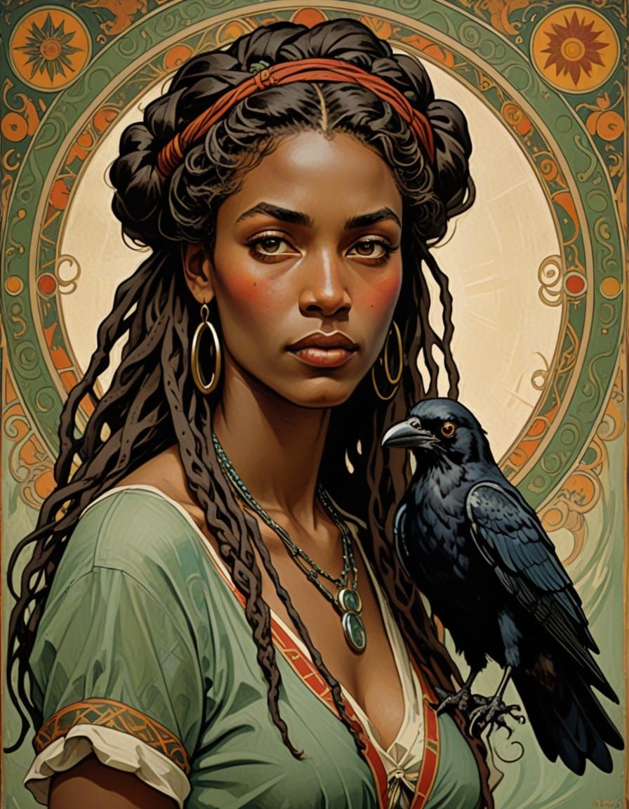 Tonalist Pin-Up Woman in Atmospheric Style