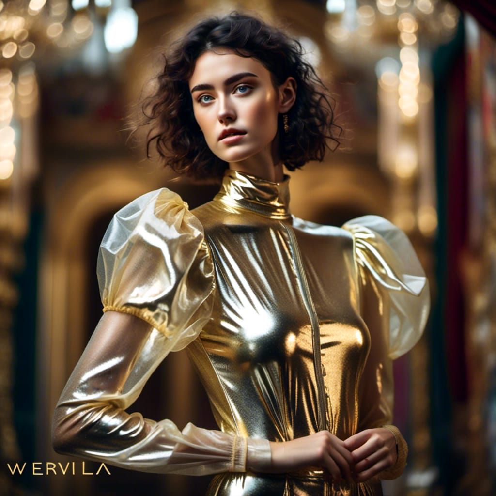 Sparkling Woman by Pool in Animated Photo Style