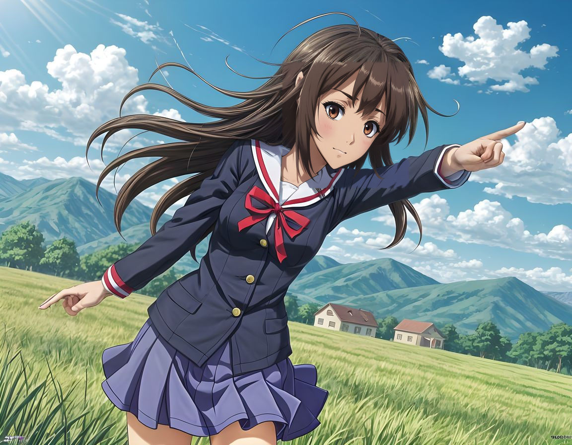 Haruhi Suzumiya Anime Art by Studio Trigger