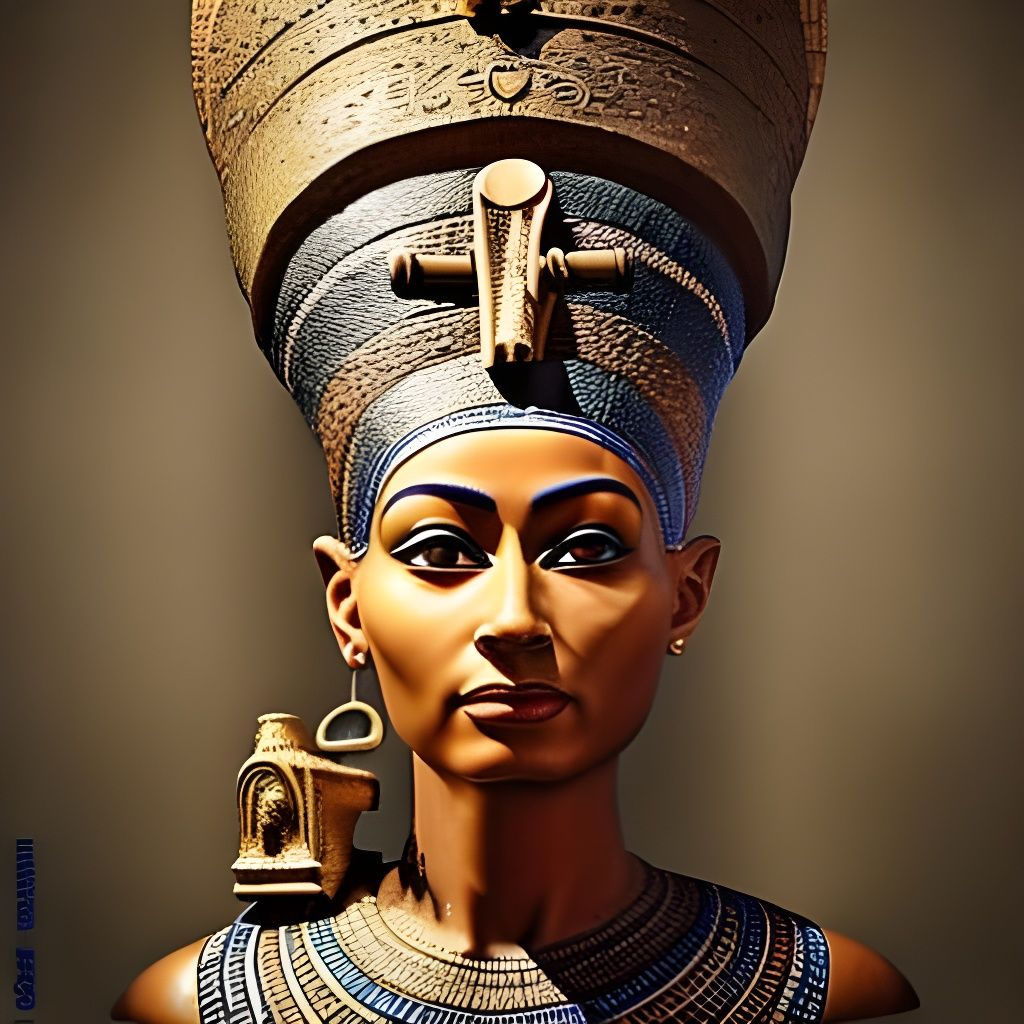 Hyperrealistic Statue of Queen Nefertiti