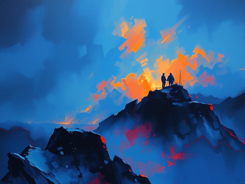 Cosmic Nomad Under Starry Skies