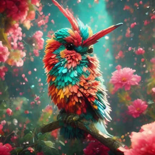 Hyperrealistic Owl in Flight: Colorful Graffiti Art