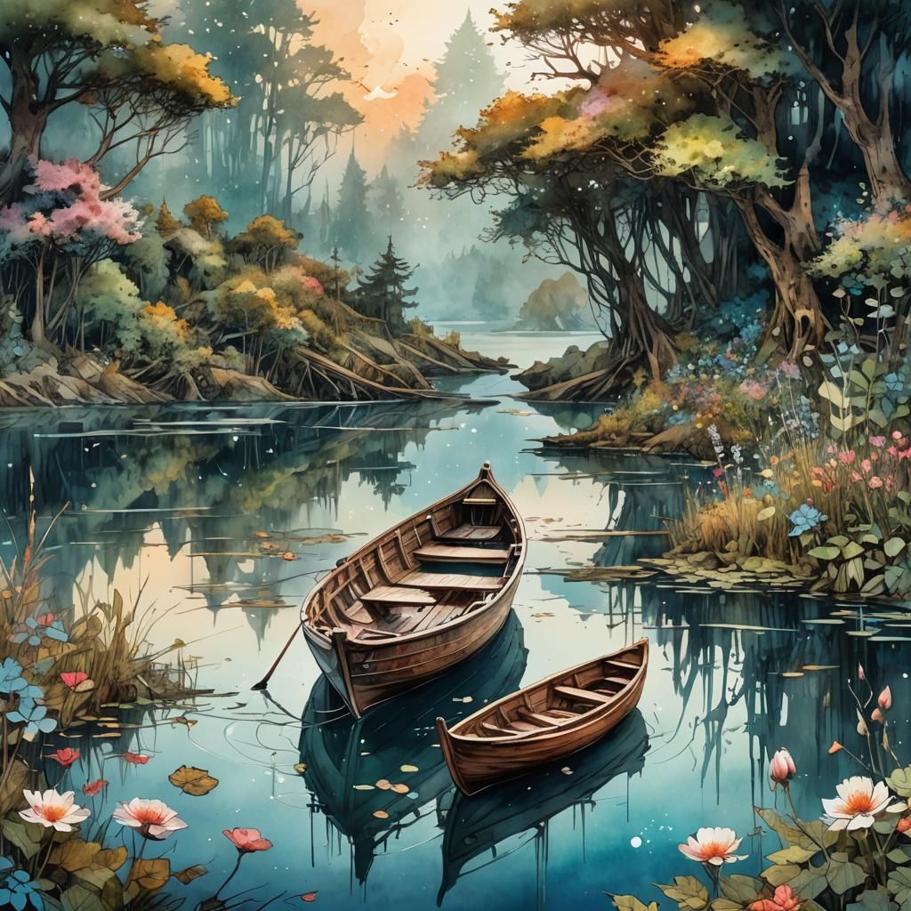 WILDFLOWERS BY THE LAKE