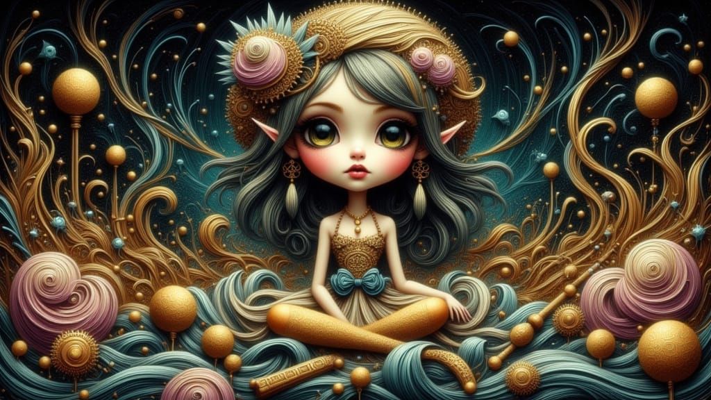 <lora:Weird Whimsy:1.0> <lora:Moonchild:1.0> <lora:-Darken-:...