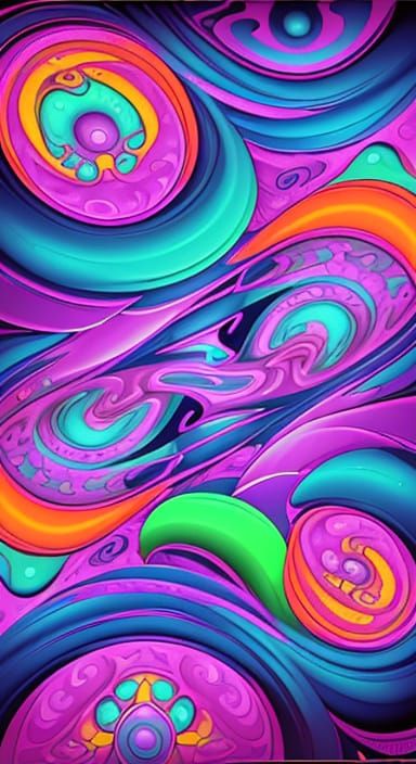 Vibrant Geometric Abstraction in Tetradic Colors