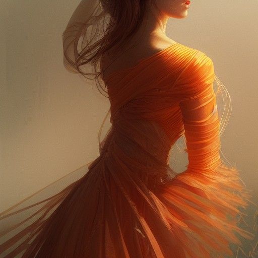 Woman in Orange Dress, Sinister Art