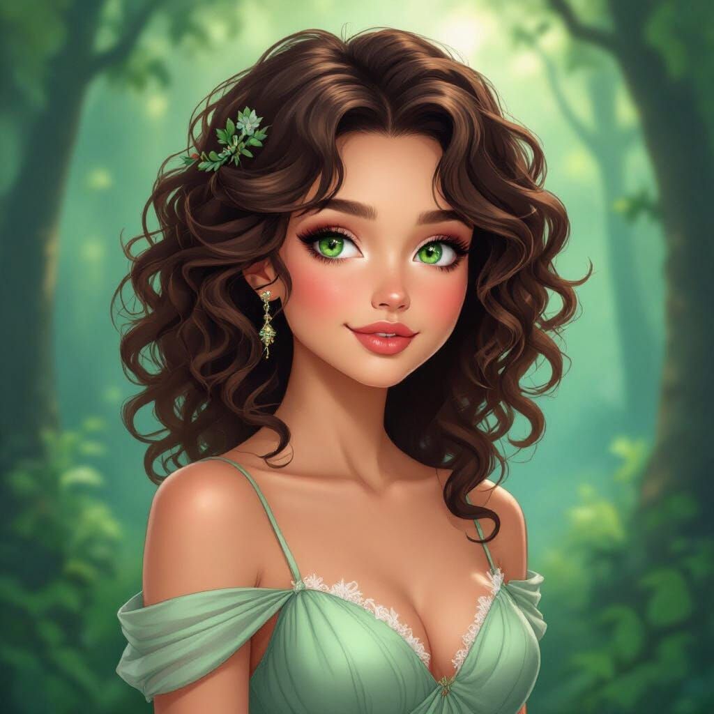 Whimsical Forest Portrait Inspired by Miyazaki