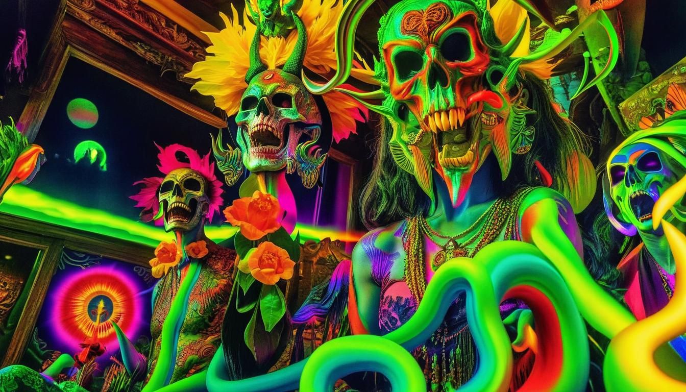 Psychedelic Horror: DMT Demons in Vivid Colors