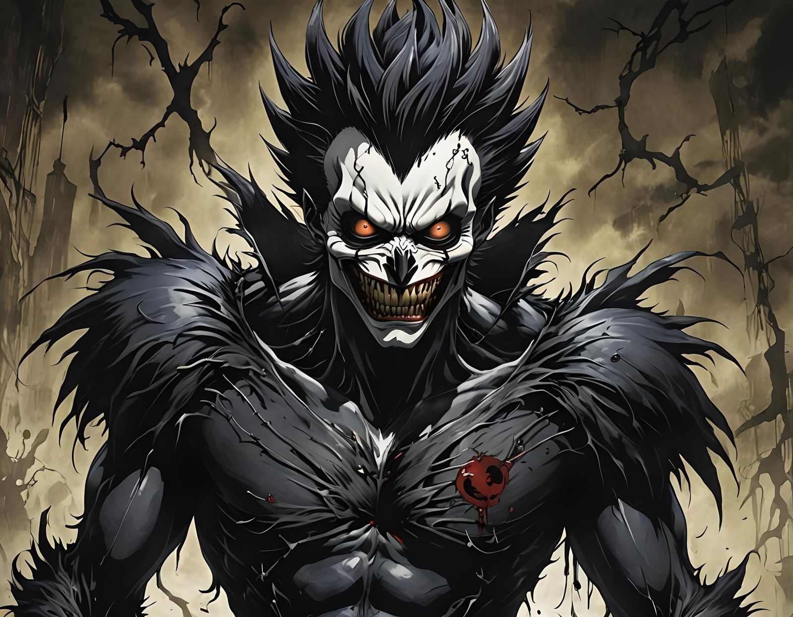 Ryuk the Shinigami with Death Note